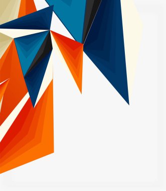 3D modern üçgen düşük Poli soyut geometrik vektör