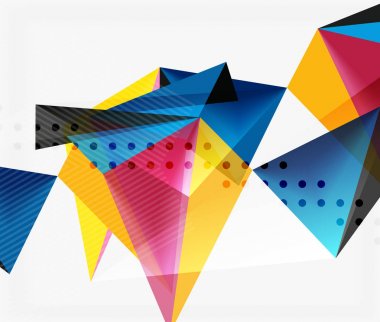 3D üçgen geometrik vektör