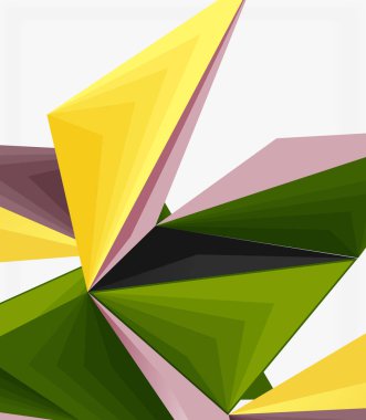3D modern üçgen düşük Poli soyut geometrik vektör