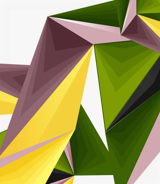 3d modernes Dreieck low poly abstrakter geometrischer Vektor — Stockvektor