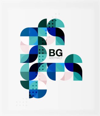 Modern zarif geometrik daireler arka plan soyut