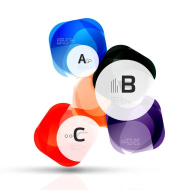 İzole parlak parlak kareler şablonu