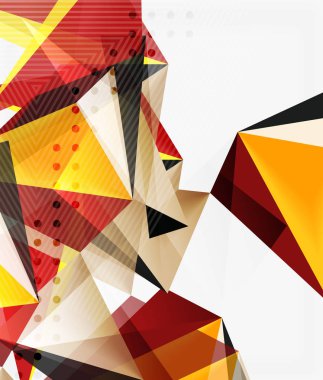 3D üçgen geometrik vektör