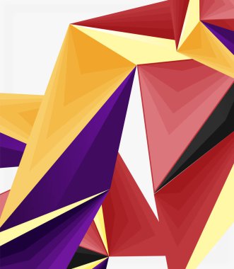 3D modern üçgen düşük Poli soyut geometrik vektör