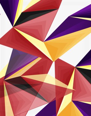 3D modern üçgen düşük Poli soyut geometrik vektör
