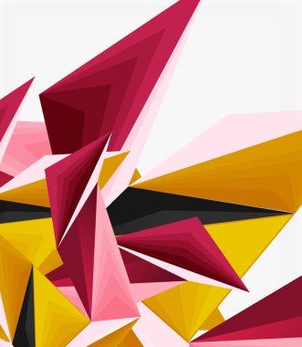 3D modern üçgen düşük Poli soyut geometrik vektör