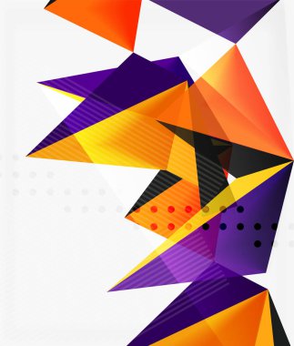 3D üçgen geometrik vektör