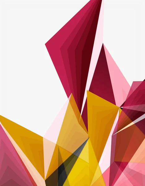 3 d 現代三角形低温ポリ抽象的な幾何学的なベクトル — ストックベクタ