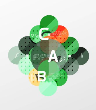 Vektör daire kabarcıklar modern geometrik arka plan