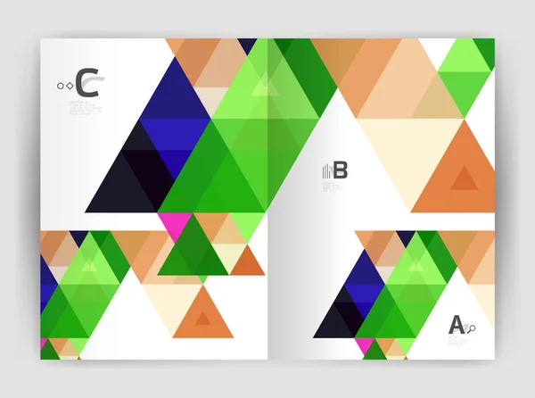 Vector triangle print template — Stock Vector