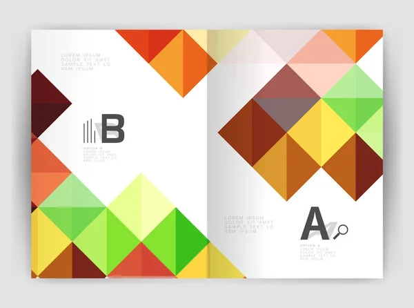 Πλατεία ετήσια έκθεση Α4 φυλλάδιο εκτύπωση πρότυπο — Διανυσματικό Αρχείο