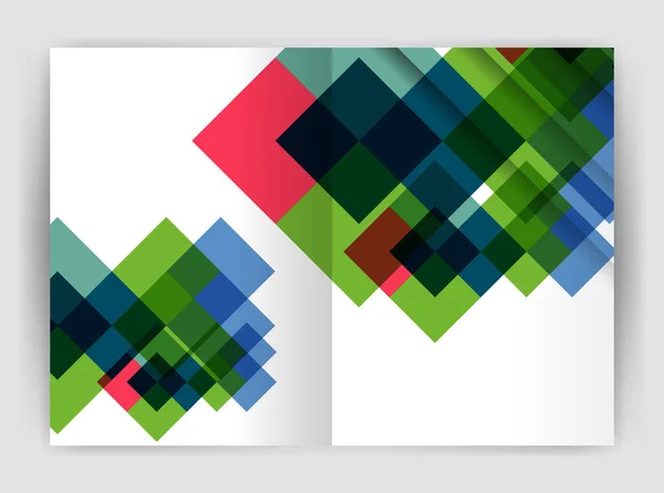 Dépliant d'entreprise design carré — Image vectorielle