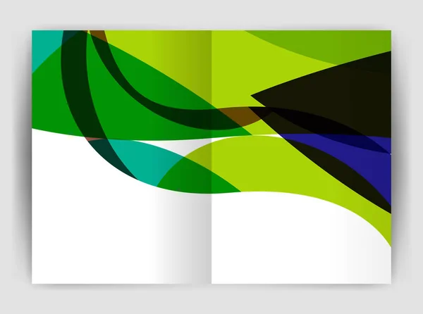 Brochure d'entreprise de conception de vagues ou couverture de rapport annuel — Image vectorielle