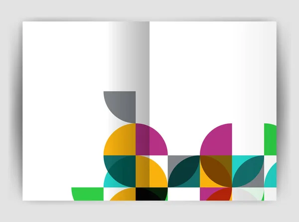 Abstrakta cirkel design business årliga rapport utskriftsmall — Stock vektor
