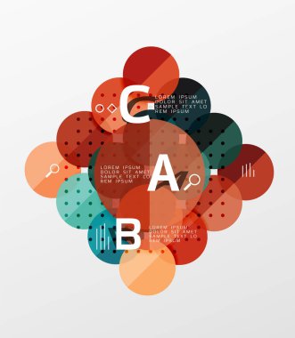 Yuvarlak modern daire seçeneği Infographic diyagramı