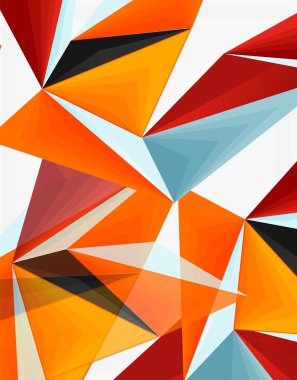 3D modern üçgen düşük Poli soyut geometrik vektör