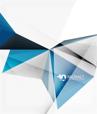 3D üçgen poligon tasarlamak vektör