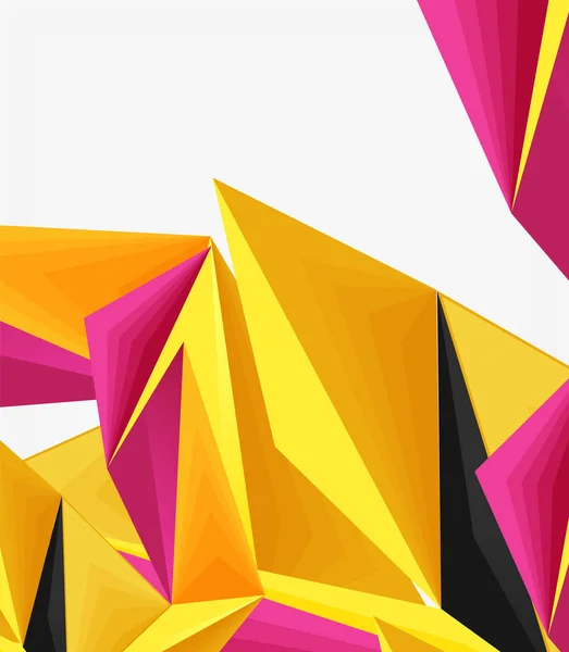 3D moderní trojúhelník nízké poly abstraktní geometrické vektorové — Stockový vektor