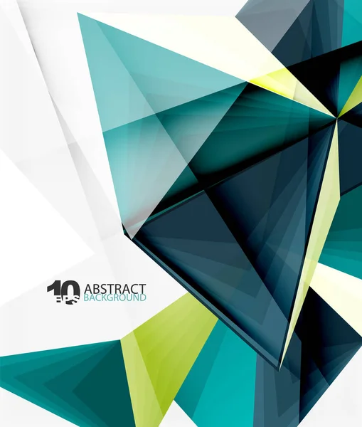 3D triangel polygonal abstrakt vektor — Stock vektor