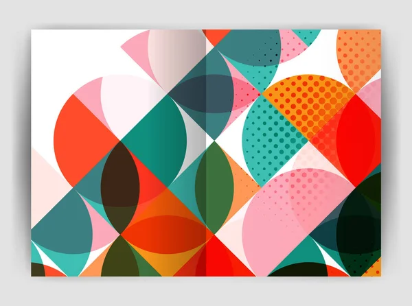 抽象圆设计业务年度报告打印模板 — 图库矢量图片