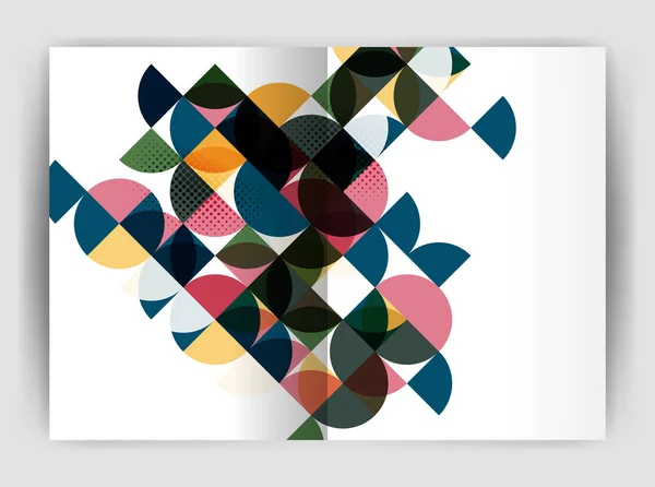 Abstracte cirkel business jaarlijkse verslag print ontwerpsjabloon — Stockvector