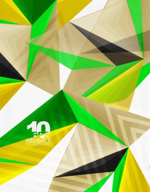 3D modern üçgen düşük Poli soyut geometrik vektör