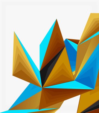 3D modern üçgen düşük Poli soyut geometrik vektör
