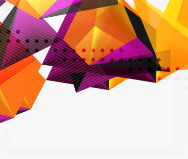 3D üçgen geometrik vektör