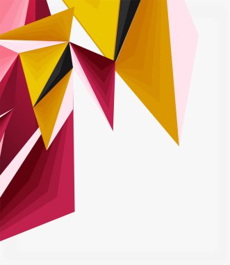 3D modern üçgen düşük Poli soyut geometrik vektör