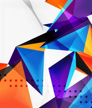 3D üçgen geometrik vektör