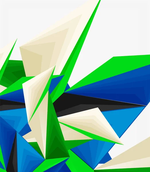 3D-moderne driehoek laag poly abstracte geometrische vector — Stockvector