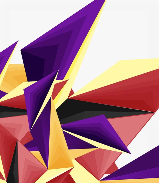 3d modernes Dreieck low poly abstrakter geometrischer Vektor — Stockvektor