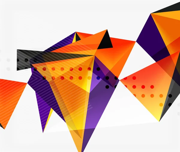 3D-Dreiecke geometrischer Vektor — Stockvektor