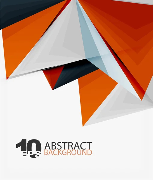 3d triangle polygonal abstract vector — Stock Vector