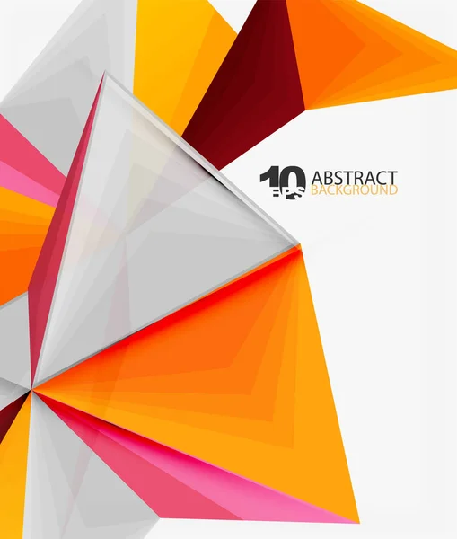 3D triangel polygonal abstrakt vektor — Stock vektor