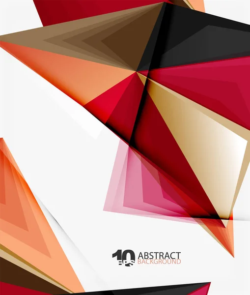 3D-Dreieck-polygonaler abstrakter Vektor — Stockvektor