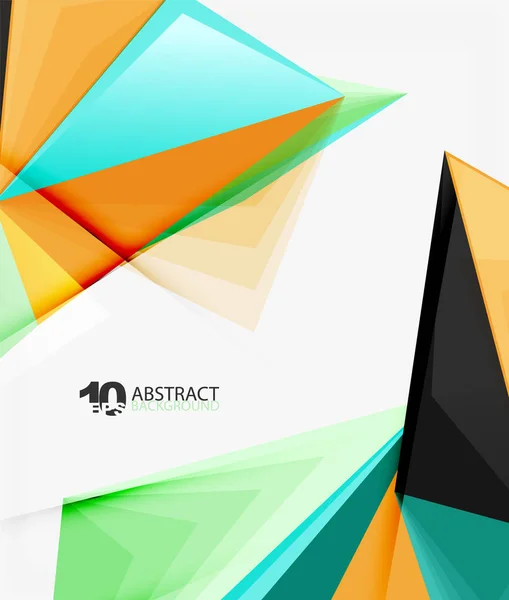 3d triangle polygonal abstract vector — Stock Vector