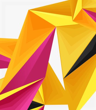 3D modern üçgen düşük Poli soyut geometrik vektör