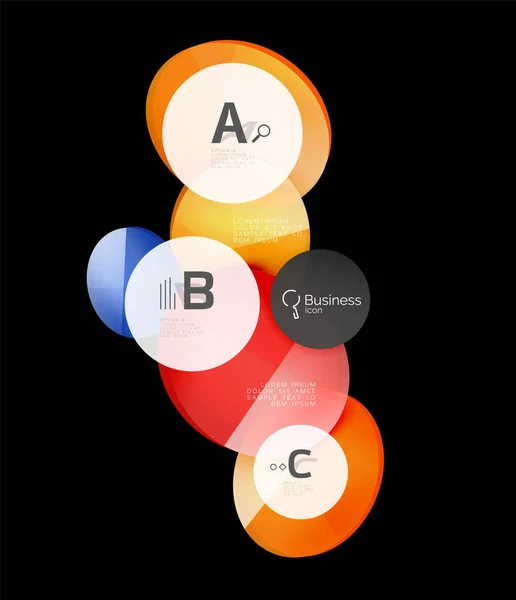 Geometryczne infografiki streszczenie szablon transparent — Wektor stockowy