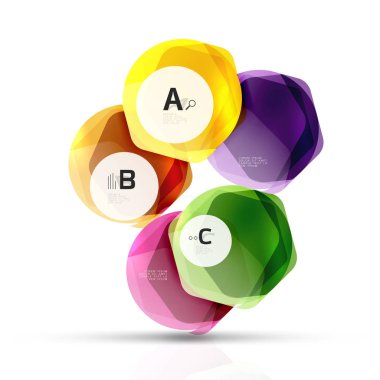 Cam modern geometrik altıgen arka plan