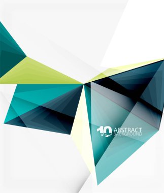 3D üçgen poligon tasarlamak vektör