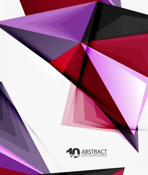 3d triángulo poligonal vector abstracto — Vector de stock