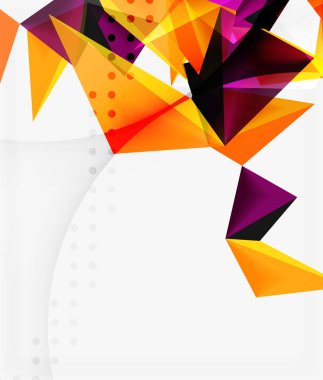 3D üçgen geometrik vektör