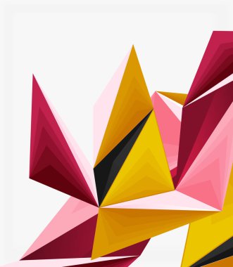 3D modern üçgen düşük Poli soyut geometrik vektör