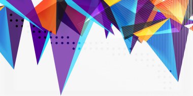 3D üçgen geometrik vektör