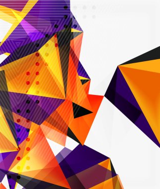 3D üçgen geometrik vektör