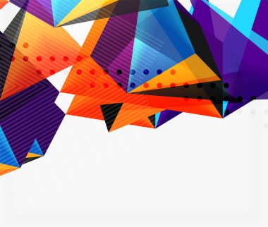 3D üçgen geometrik vektör