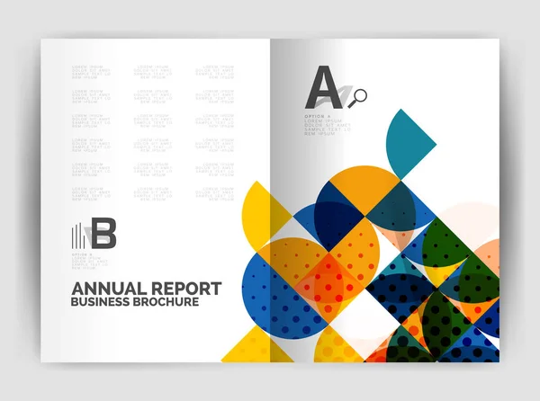 Abstract circle design business annual report print template — Stock Vector