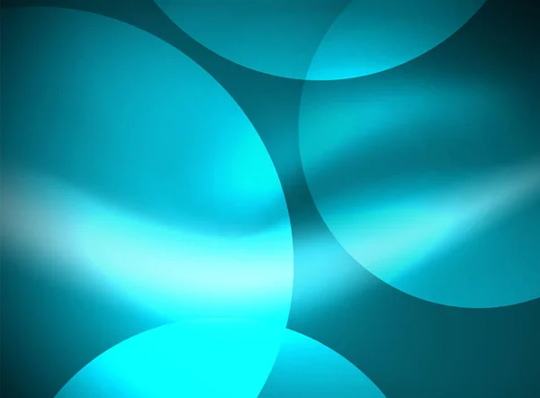 Cercles de verre brillant brillant, modèle de fond futuriste moderne — Image vectorielle