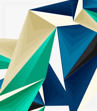 3D modern üçgen düşük Poli soyut geometrik vektör